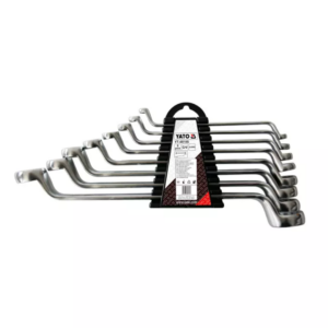 Juego de 8 llaves acodadas doble corona